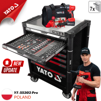 Yato YT-55302 FULL OPTION 400-Piece Tool Cabinet - Pro Version (Free 2-Battery Impact Wrench Included)