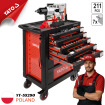 Tủ đồ nghề sửa chữa CƠ KHÍ 7 ngăn 211 món Yato YT-55290