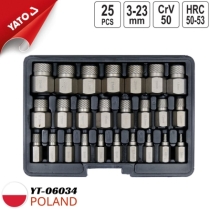 Bộ 25 mũi lấy ốc vít gãy 3-23mm Yato YT-06034 - Ba Lan