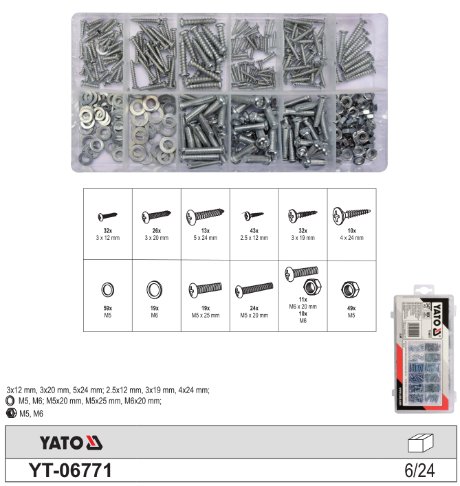 Bộ ốc vít tổng hợp Yato YT-06771