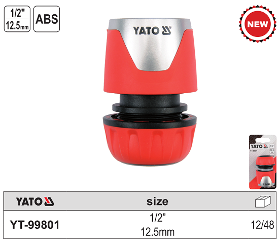 Khớp nối 2 đầu ống 1/2 inch Yato YT-99801
