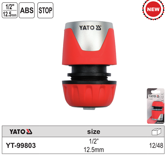 Khớp nối 2 đầu ống 1/2 inch Yato YT-99803