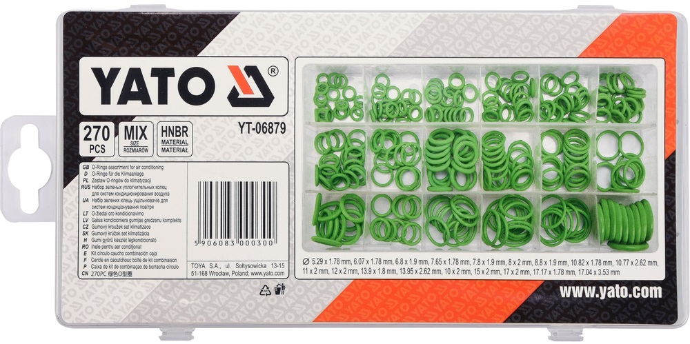 Bộ phớt cao su tổng hợp 270 chi tiết Yato YT-06879